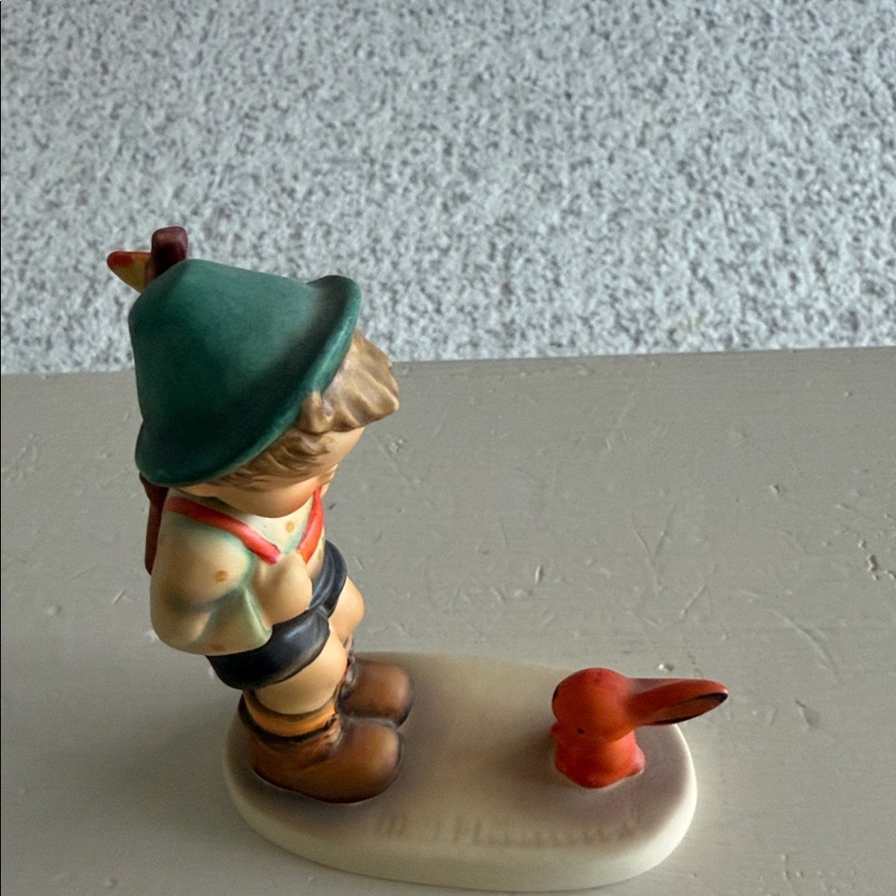 Hummel Charming Figurine with Green Hat and Brown Boots